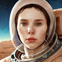 AI Generated Picture in Style of Mars Astronaut