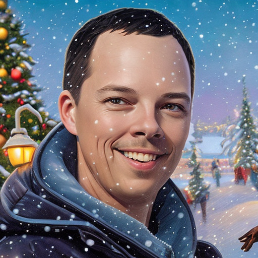 Sample of AI Generated Picture in style of Christmas Card