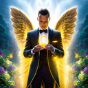 AI Generated Picture in Style of Golden Angel