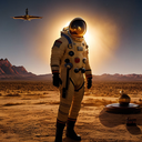 AI Generated Image in style of Sci-Fi Astronaut