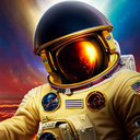 AI Generated Image in style of Sci-Fi Astronaut