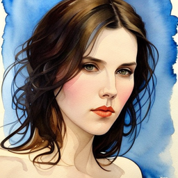 Sample of AI Generated Picture in style of Watercolor Portrait