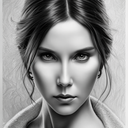 AI Generated Image in style of Pencil Portrait