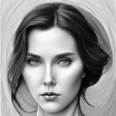 AI Generated Image in style of Pencil Portrait