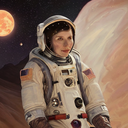 AI Generated Image in style of Mars Astronaut