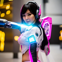 AI Generated Image in style of Overwatch D.VA