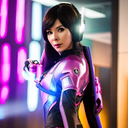 AI Generated Image in style of Overwatch D.VA