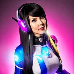 Sample of AI Generated Picture in style of D.VA Portrait