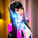 AI Generated Picture in Style of D.VA Portrait