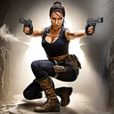 AI Generated Image in style of Lara Croft