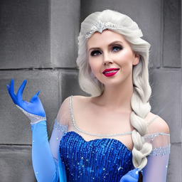 Sample of AI Generated Picture in style of Princess Elsa