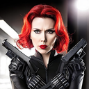 AI Generated Image in style of Black Widow Portrait