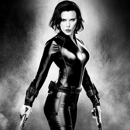 Sample of AI Generated Picture in style of Black Widow