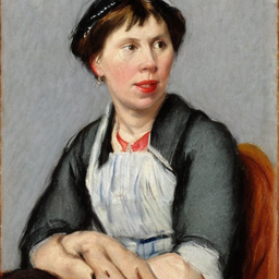 Sample of AI Generated Picture in style of Portrait in the style of Mary Cassatt