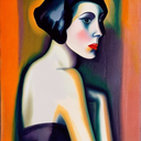 AI Generated Image in style of Portrait in the style of Tamara de Lempicka