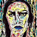 AI Generated Image in style of Portrait in the style of Jackson Pollock