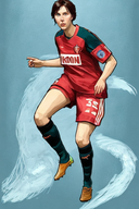 AI Generated Image in style of Soccer Player