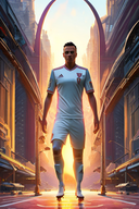 AI Generated Image in style of Soccer Player