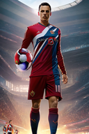 AI Generated Image in style of Soccer Player